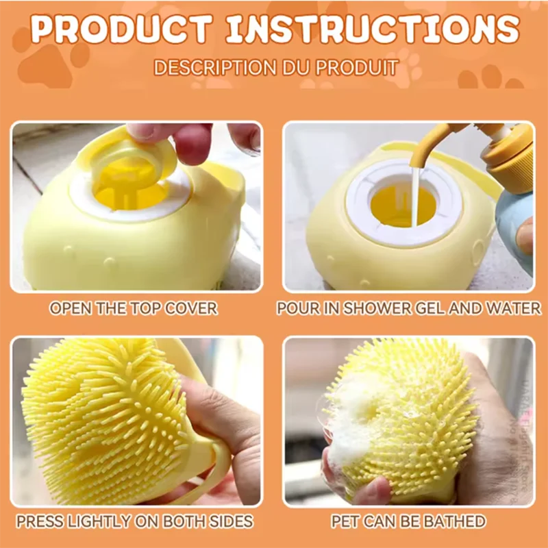 Silicone Pet Grooming Brush