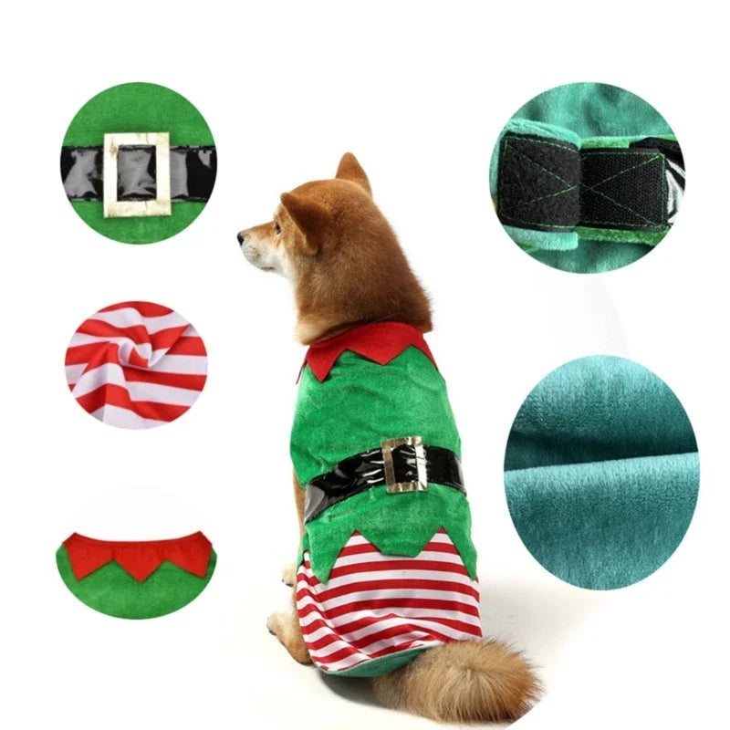 Christmas Elf Dog Wear-PetsProductsWorld