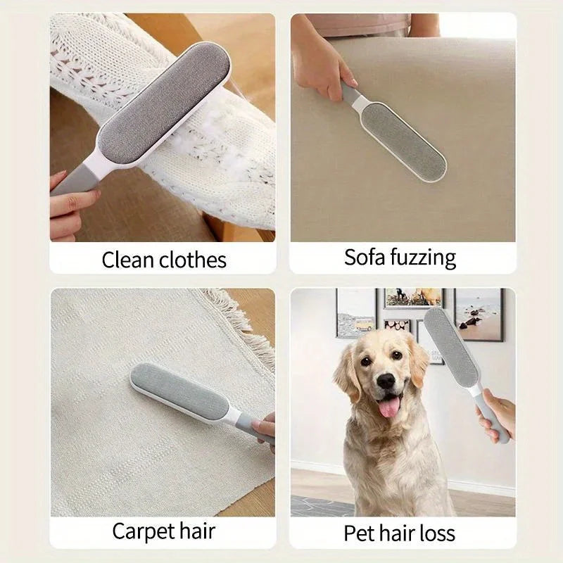 Double-Sided Pet Hair Remover Brush