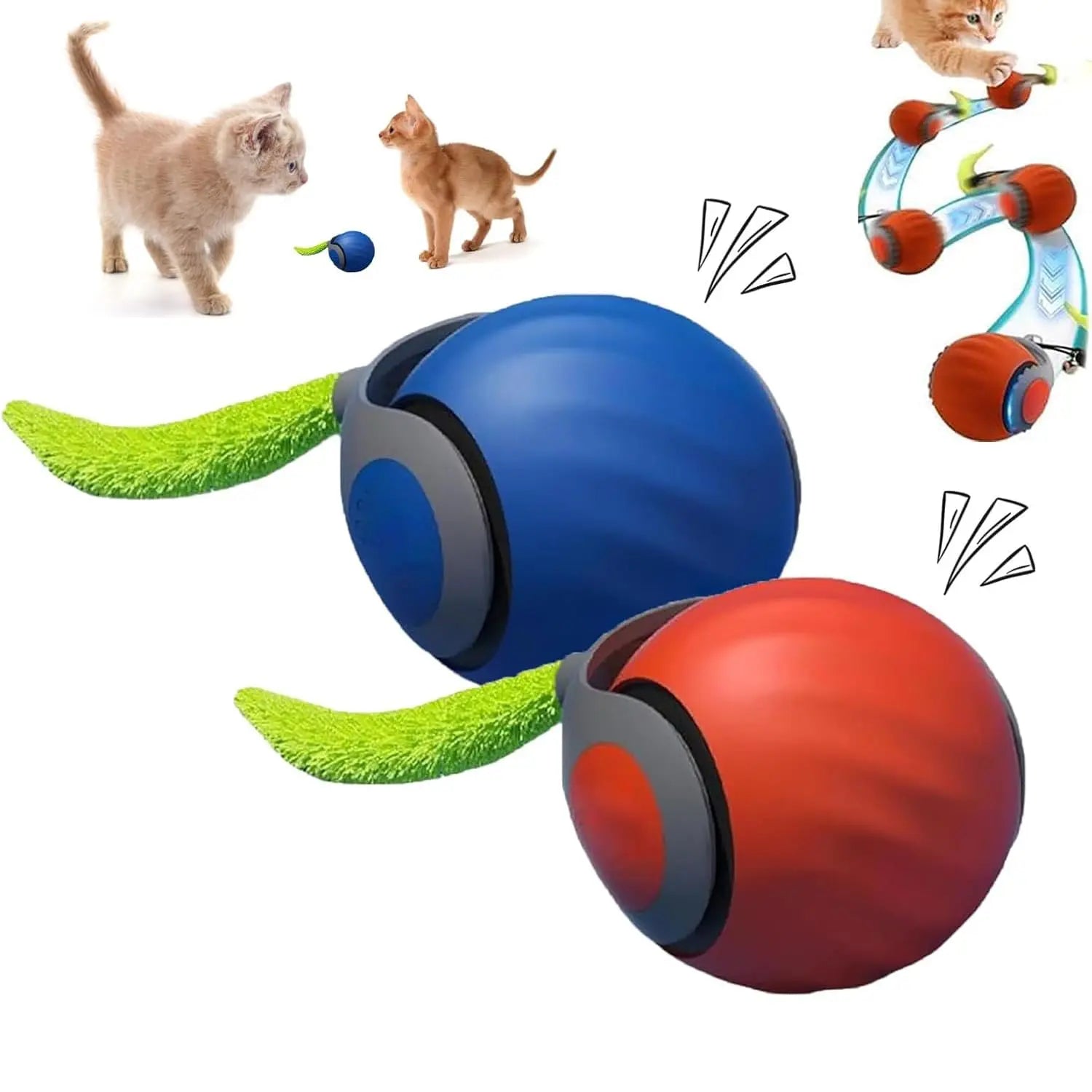 SpeedyTail 2-in-1 Interactive Cat Ball