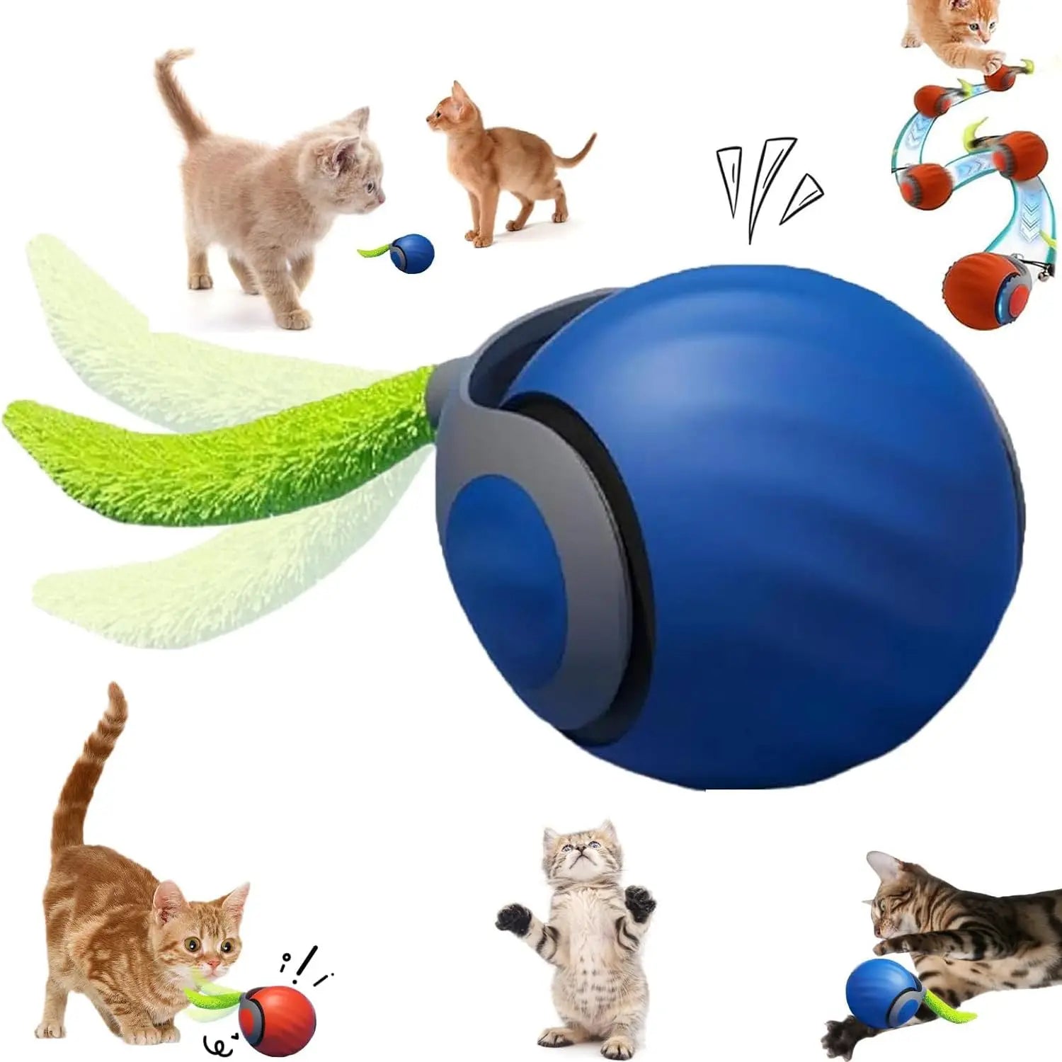 SpeedyTail 2-in-1 Interactive Cat Ball