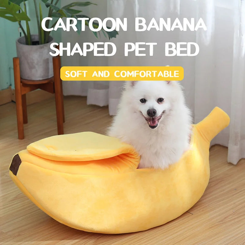 Banana Cozy Cat Bed